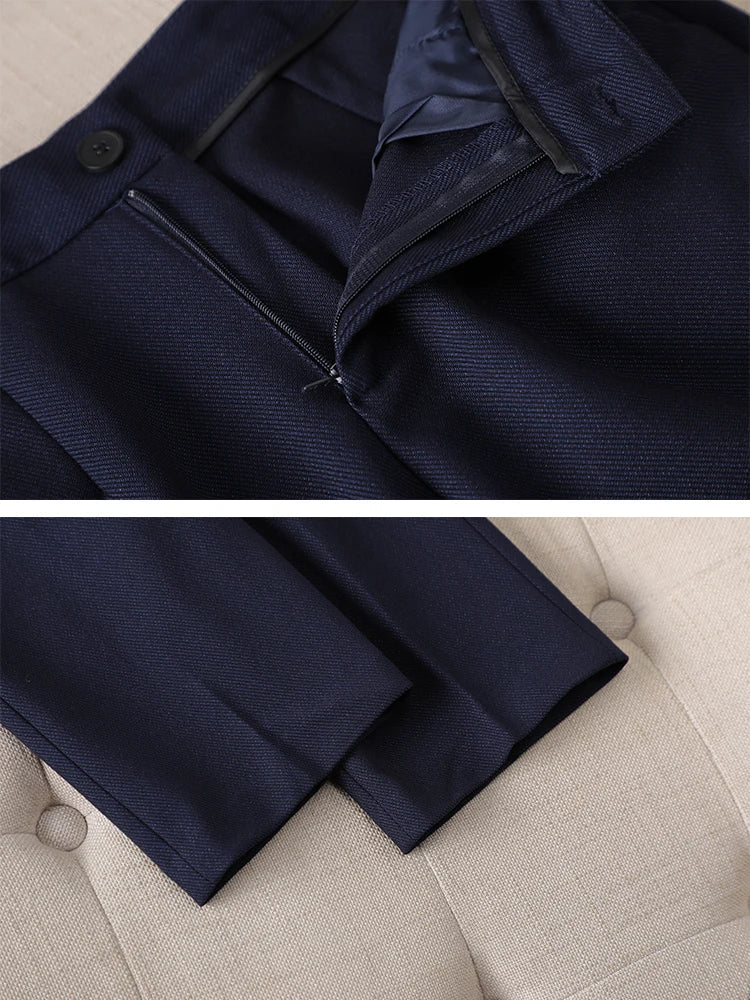 Conjunto Blazer e Calça Alfaiataria com cinto elegante