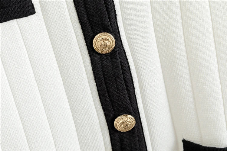 Conjunto Tricô Saia e Cardigan