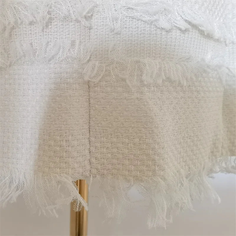 Vestido Tweed Com Cinto pérolas
