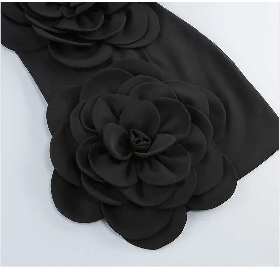 Vestido com Design Floral Volumoso