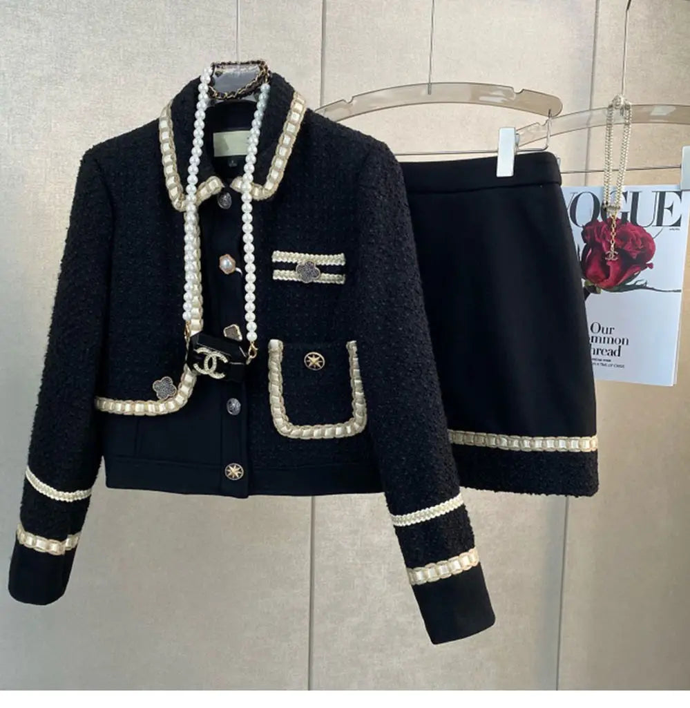Conjunto Tweed Bordado - Novidade Inverno