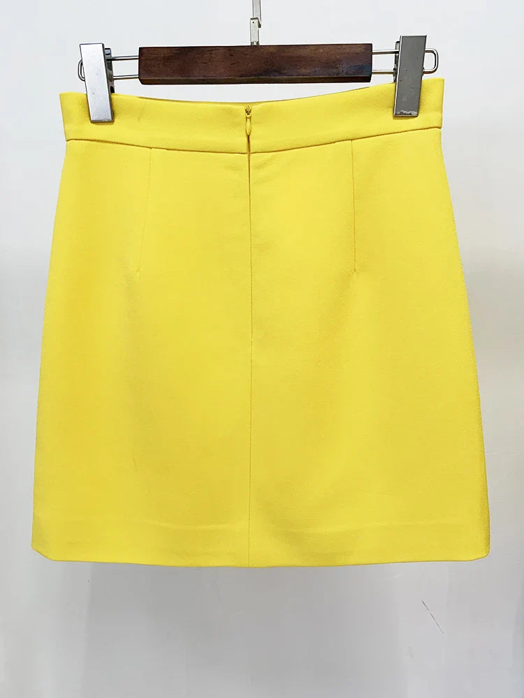 Conjunto Bordado Com cristais - Saia e Blusa gola
