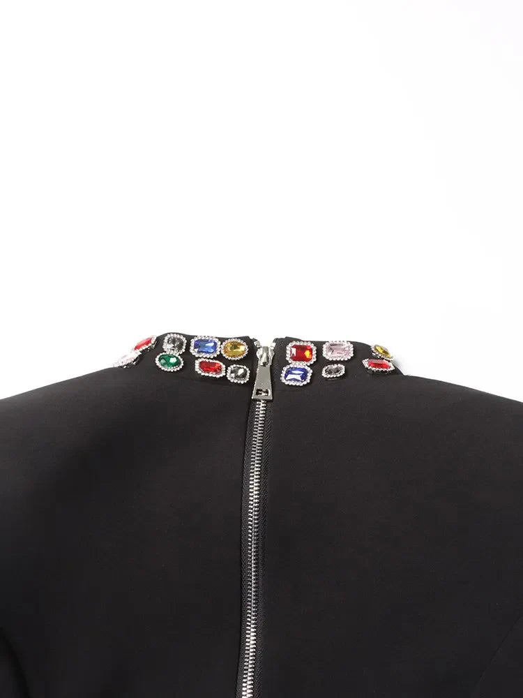 Vestido Bordado a mão pedras - Novidade