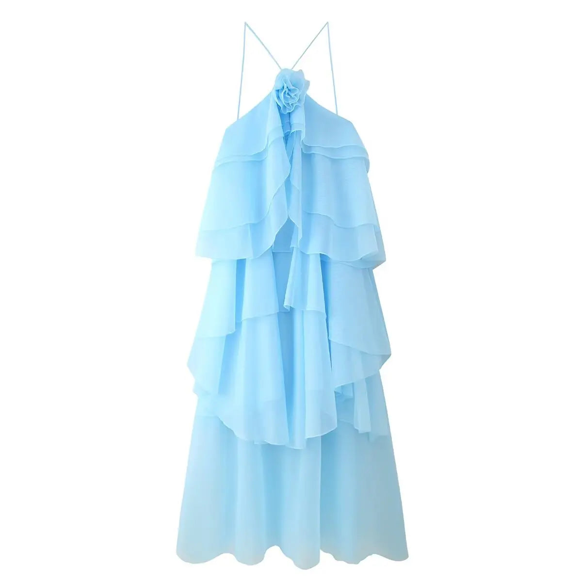 Vestido com Camadas Estilo Moderno