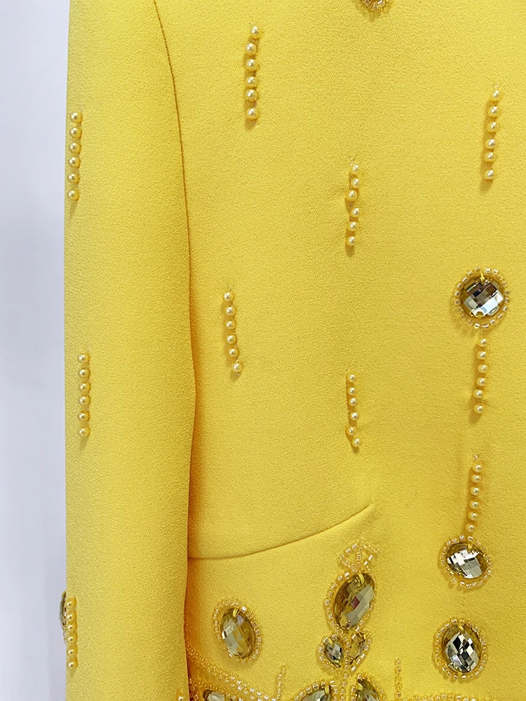 Conjunto Bordado Com cristais - Saia e Blusa gola