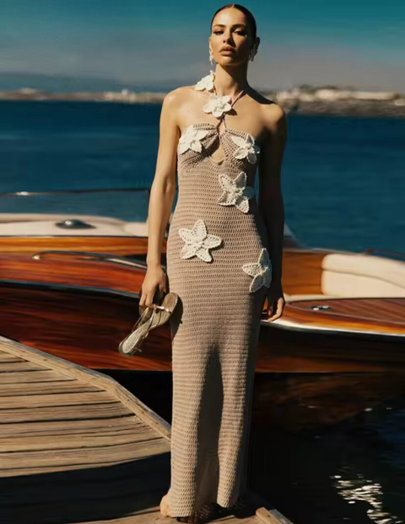 Vestido Crochê Brine