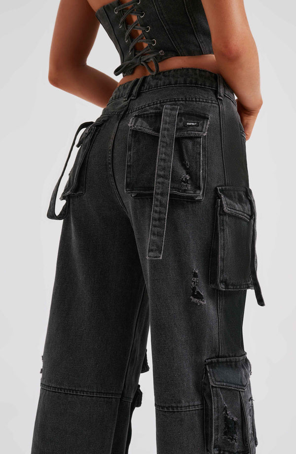 Calça Jeans Cargo Belly