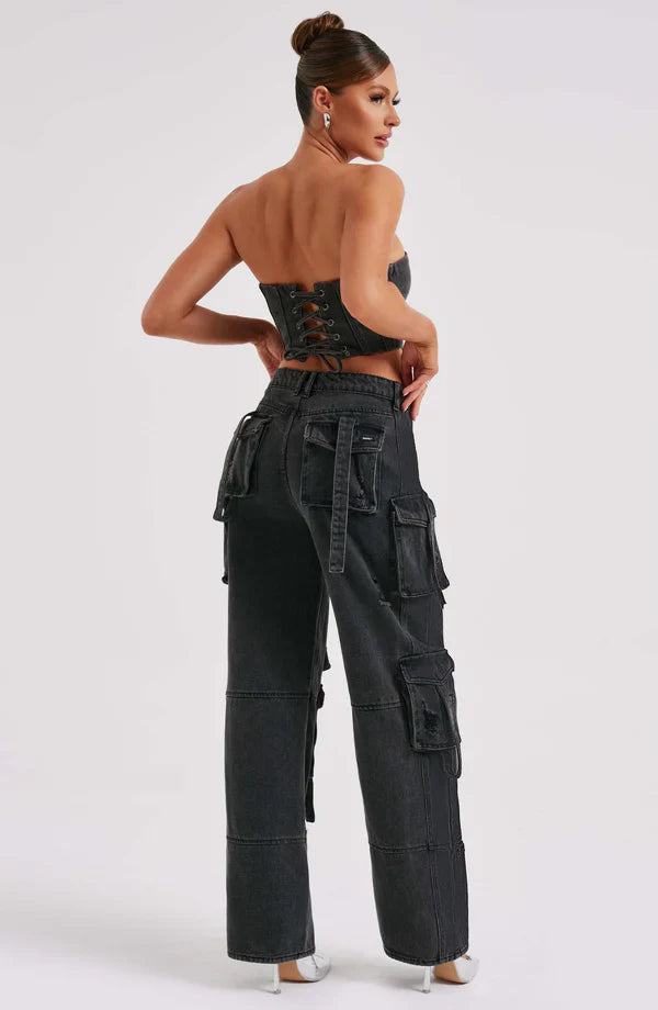 Calça Jeans Cargo Belly