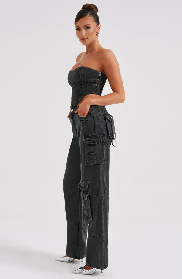 Calça Jeans Cargo Belly