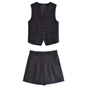 Conjunto Alfaiataria Blusa e Short Linho