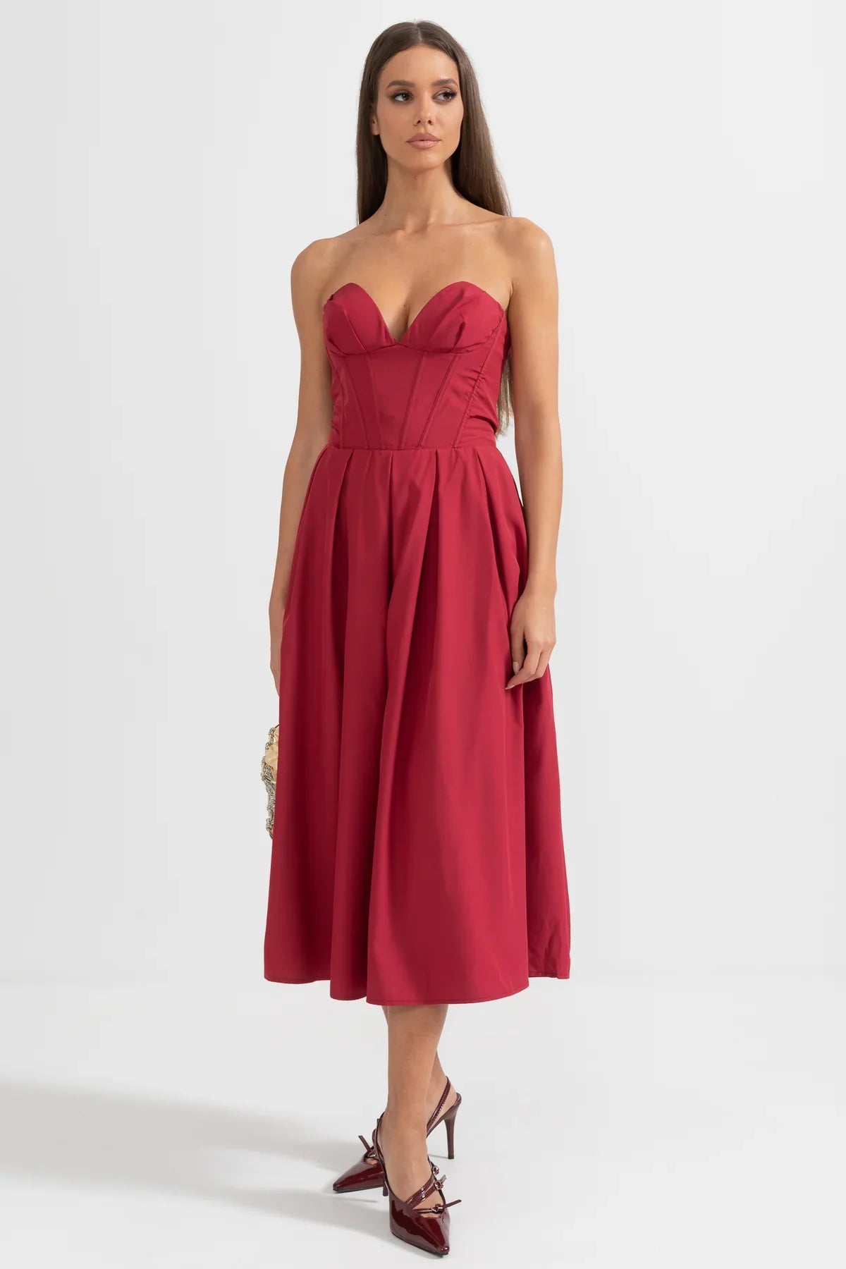 Vestido Midi Sem Alças - Sofisticação e Elegância