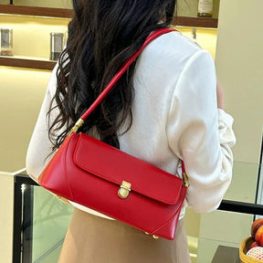 Bolsa de Ombro – Couro Ecológico, Estilo Luxo, Pequena e Elegante, Modelo Underarm/Clutch