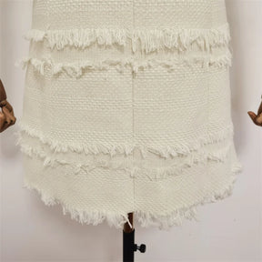 Vestido Tweed Com Cinto pérolas