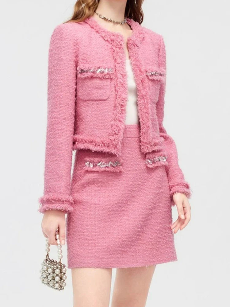 Conjunto Tweed Bordado - Novidade
