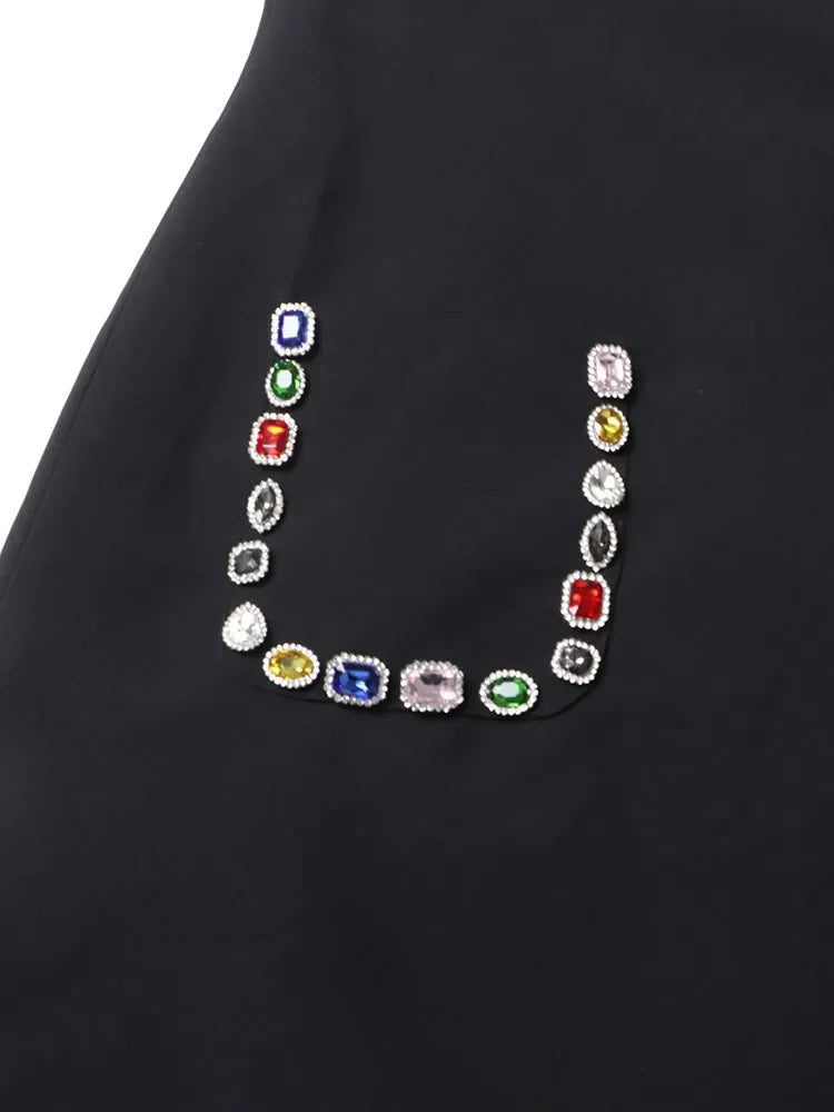 Vestido Bordado a mão pedras - Novidade