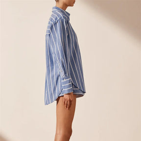 Conjunto Shorts e camisa Listrado - Novidade