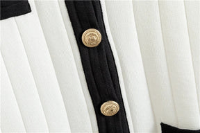 Conjunto Tricô Saia e Cardigan