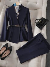 Conjunto Blazer e Calça Alfaiataria com cinto elegante