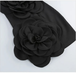 Vestido com Design Floral Volumoso