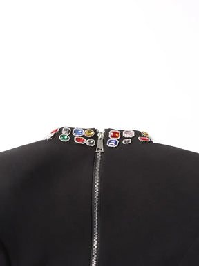 Vestido Bordado a mão pedras - Novidade